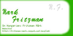 mark fritzman business card